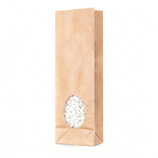 Kraft Paper Bags with Window( In Stock)