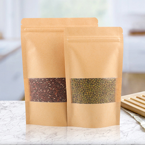 Kraft Paper Stand Up Pouch With Window