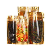 Gold Aluminum Foil ClearStand Up Pouch