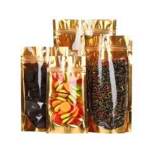 Gold Aluminum Foil ClearStand Up Pouch