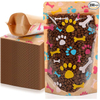 Stand Up Kraft Paper Clear Zipper Bag