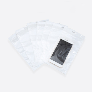 White Pearl Film Clear Zipper Bag