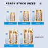 Gold Aluminum Foil ClearStand Up Pouch