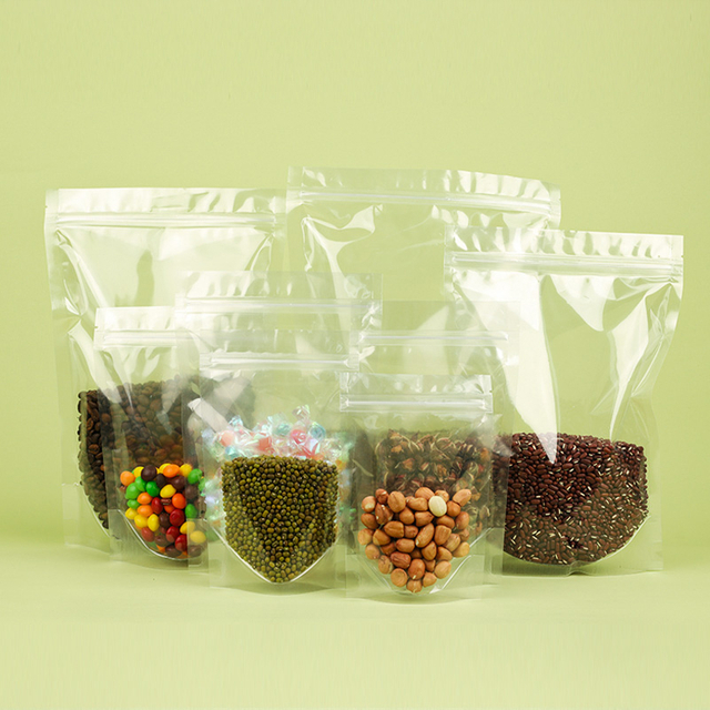 Stand Up Transparent Zipper Bag