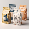 Stand up Kraft Paper Zip Pouches for Canine