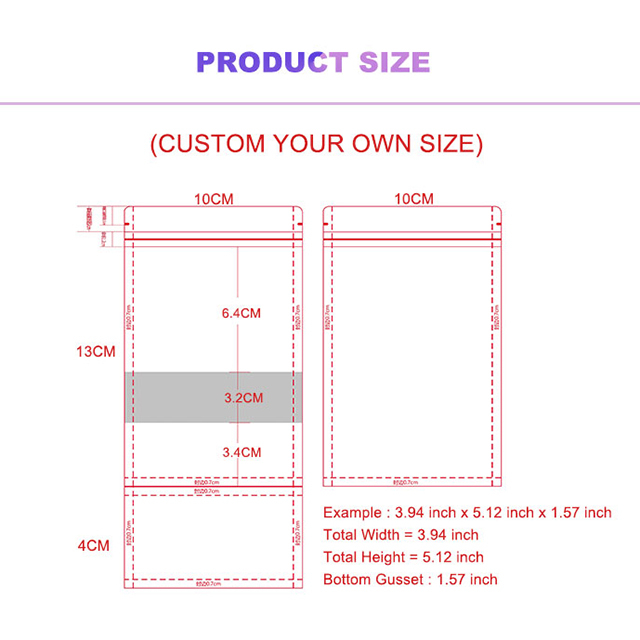 Smell proof bag with custom logo