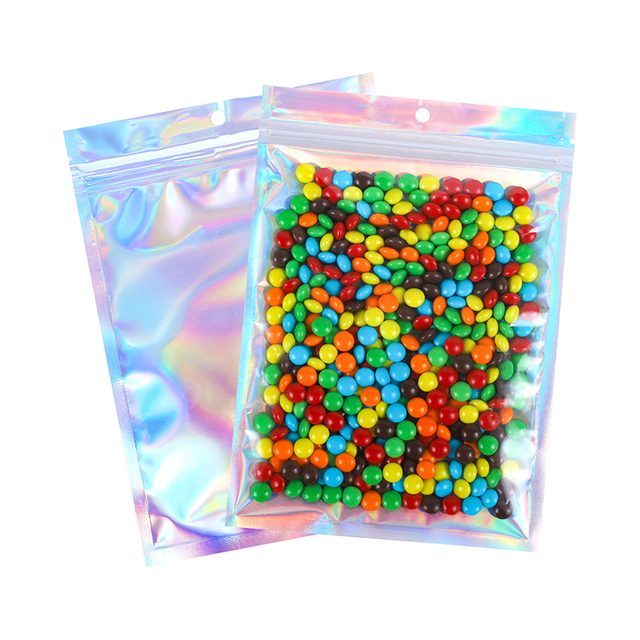 Holographic Clear Zipper Bag