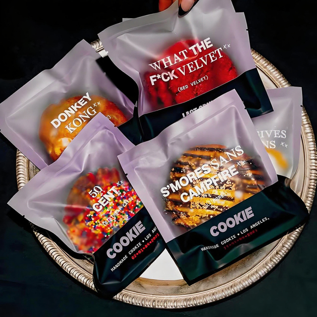 Professional-Grade Red Velvet Cookie Three-Side Seal Packaging Bag