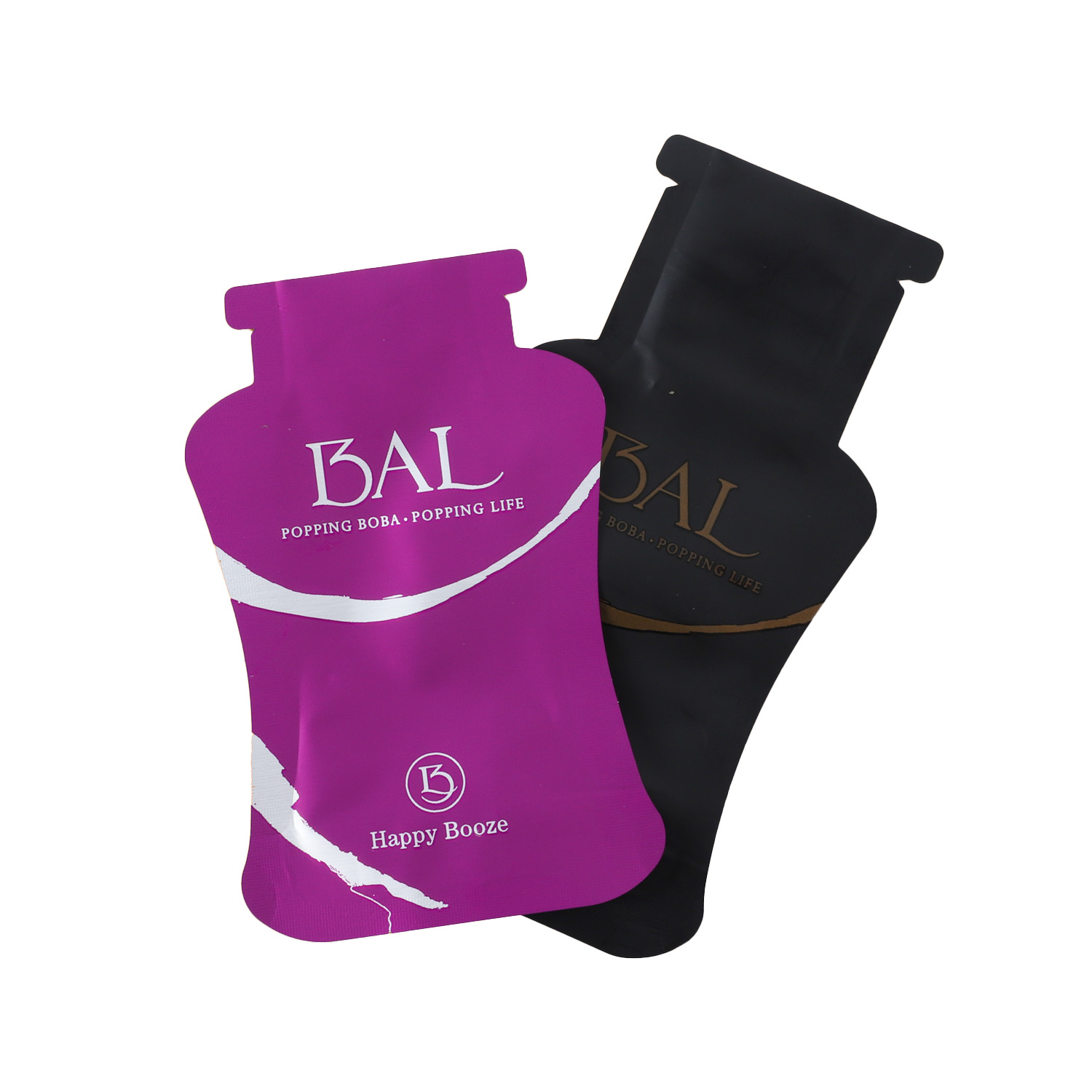 Flexible packaging material structure and design for a shaped bag
