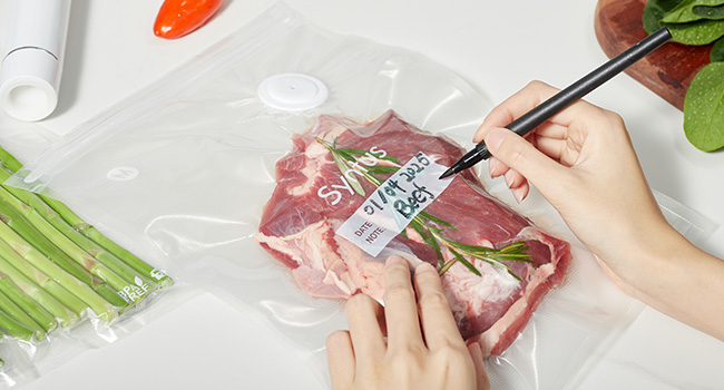 15μm Smart Air Valve Food Vacuum Bags with Embossed Channels